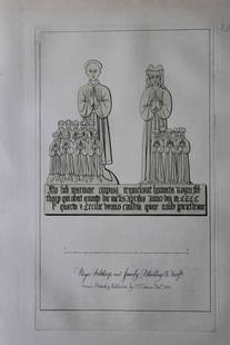 2 Sepulchral Brasses by JS Cotman 1819: These original 204-year-old etchings at Blickling Church,Norfolk are from the first edition of Engravings of Sepulchral Brasses in Norfolk by John Sell Cotman. Published in Yarmouth by JS Cotman in 18