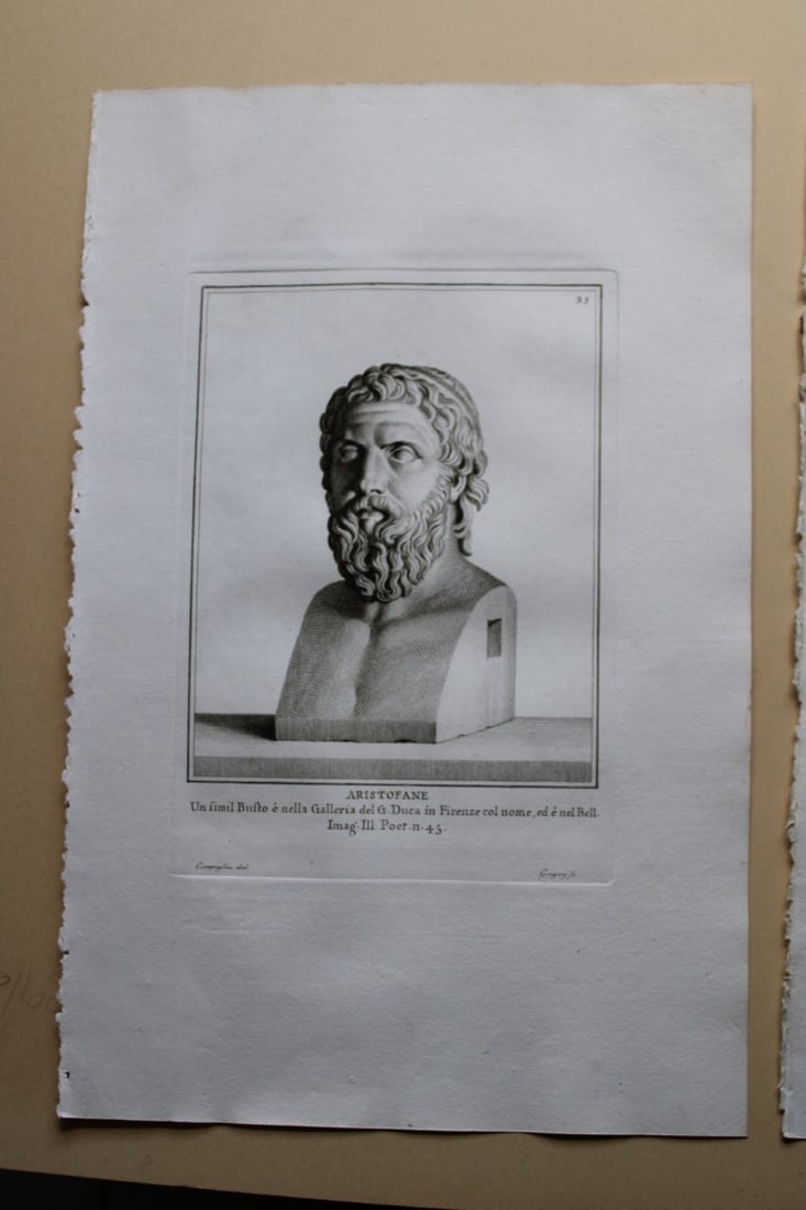 Giovanni Campiglia- Bust of Aristofanes by Carlo Gregori 1741 (1 of 1)