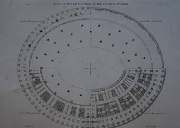 A Desgodetz - 2 engravings of the Coliseum at Rome  1771