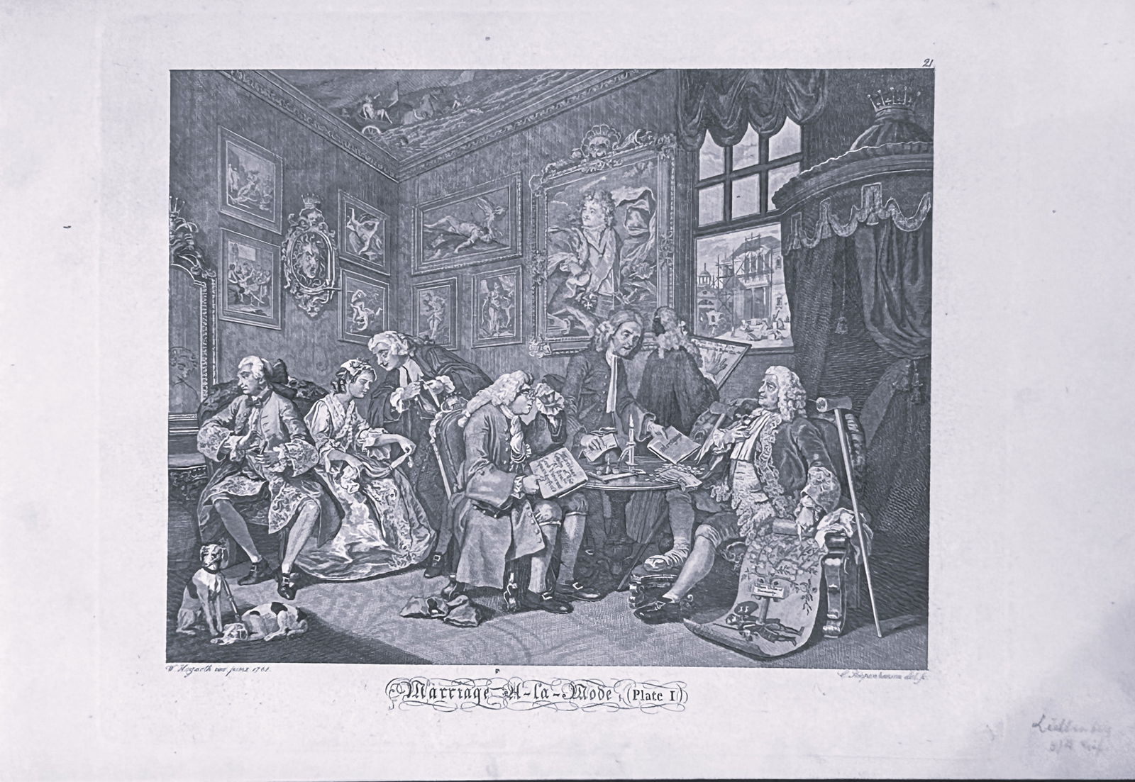 W Hogarth - 6 engravings of Marriage-a-la-Mode by Riepenhausen 1820: This set of engravings was made by Ernst Ludwig Riepenhausen after William Hogarth. Published in Weimar 1820.Ernst Ludwig Riepenhausen (1765-1840) was well respected for his engravings after Hogarth,