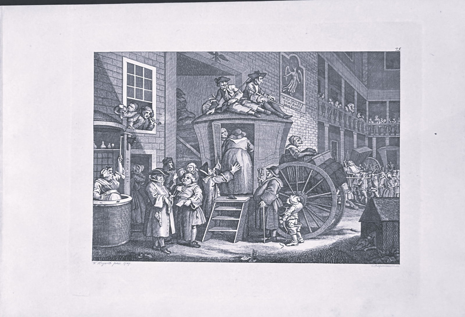 W Hogarth - Country Inn & Midnight Conversation by Riepenhausen 1820: This set of engravings was made by Ernst Ludwig Riepenhausen after William Hogarth. Published in Weimar 1820.Ernst Ludwig Riepenhausen (1765-1840) was well respected for his engravings after Hogarth,