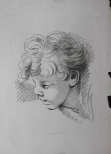F Bartolozzi and Cipriani - Original engraving from Easy Principles 1828: This etching with stipple is from Rudiments of Drawing, published in London 1796.The illustrations were drawn by Giovanni Battista Cipriani and engraved by Francesco Bartolozzi, executed with his char