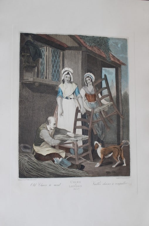 Francis Wheatley - Cries of London 19th century engraving Plate 10: This large engraving is from the series entitled Cries of London by Francis Wheatley R.A and engraved by Luigi Schiavonetti, date unknown. Between 1792 and 1795 Wheatley exhibited 14 paintings of the