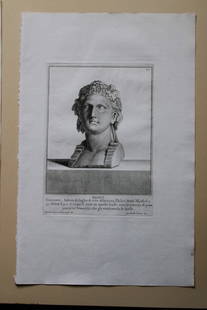 Giovanni Campiglia- Bust of Bacco 2 by Giovanni Batta Sintes 1741: This engraving is from Del Museo Capitolino, Tomo I, Contente Immagi D'vomini illusti by Giovanni Bottari. Rome: si vente alla Calcografia Cambrale al Piede di Marmo 1741, Title translates as: Of the
