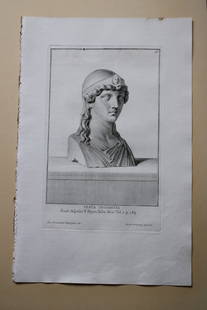 Giovanni Campiglia- Bust of Unknown 20 by Pietro Parocel 1741: This engraving is from Del Museo Capitolino, Tomo I, Contente Immagi D'vomini illusti by Giovanni Bottari. Rome: si vente alla Calcografia Cambrale al Piede di Marmo 1741, Title translates as: Of the