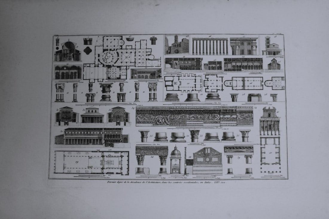 Seroux D'Agincourt - 3 engravings of ancient monuments 1823 (1 of 4)