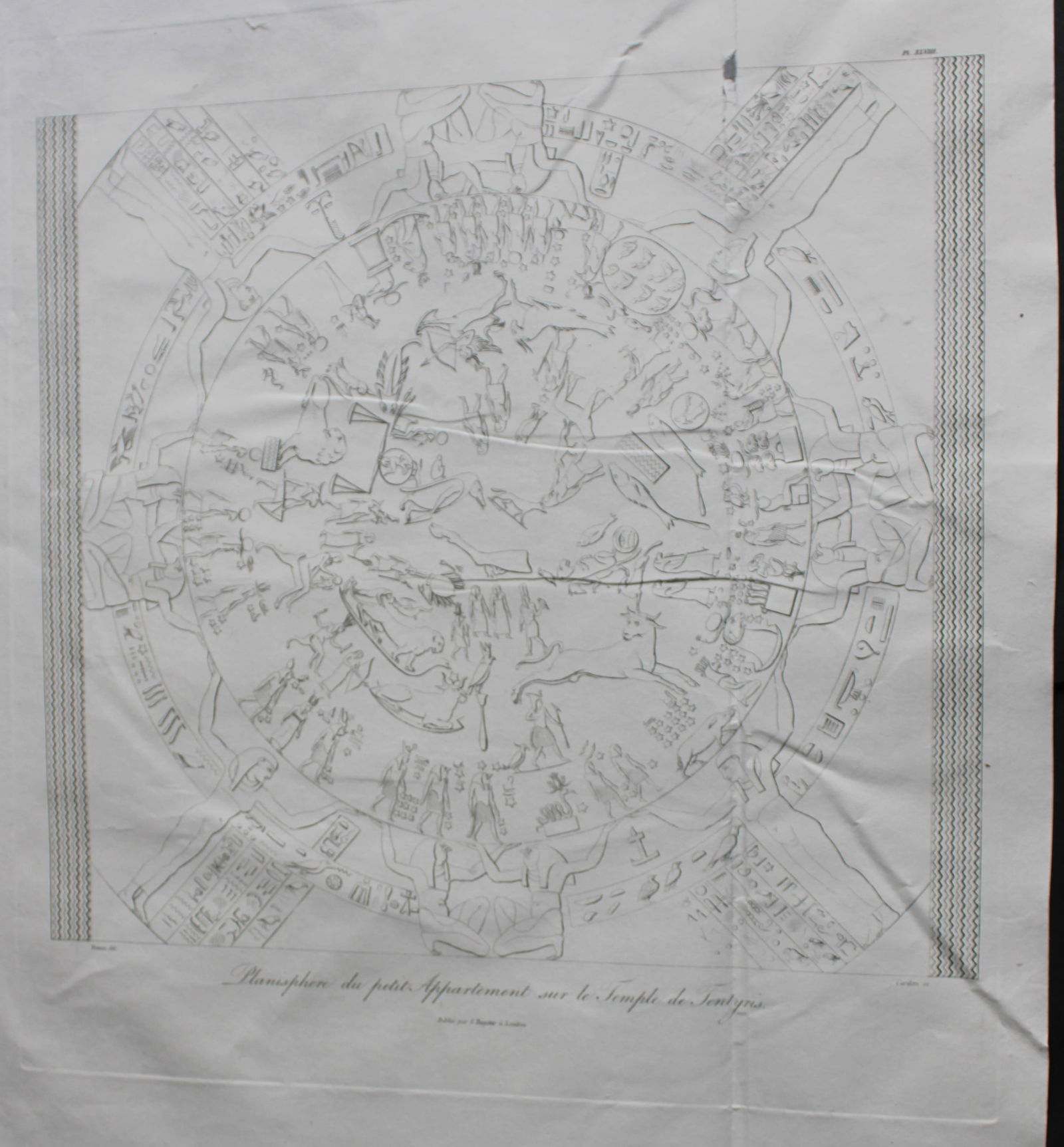 Planisphere du Temple de Tentyris by Vivant Denon 1807 (1 of 2)