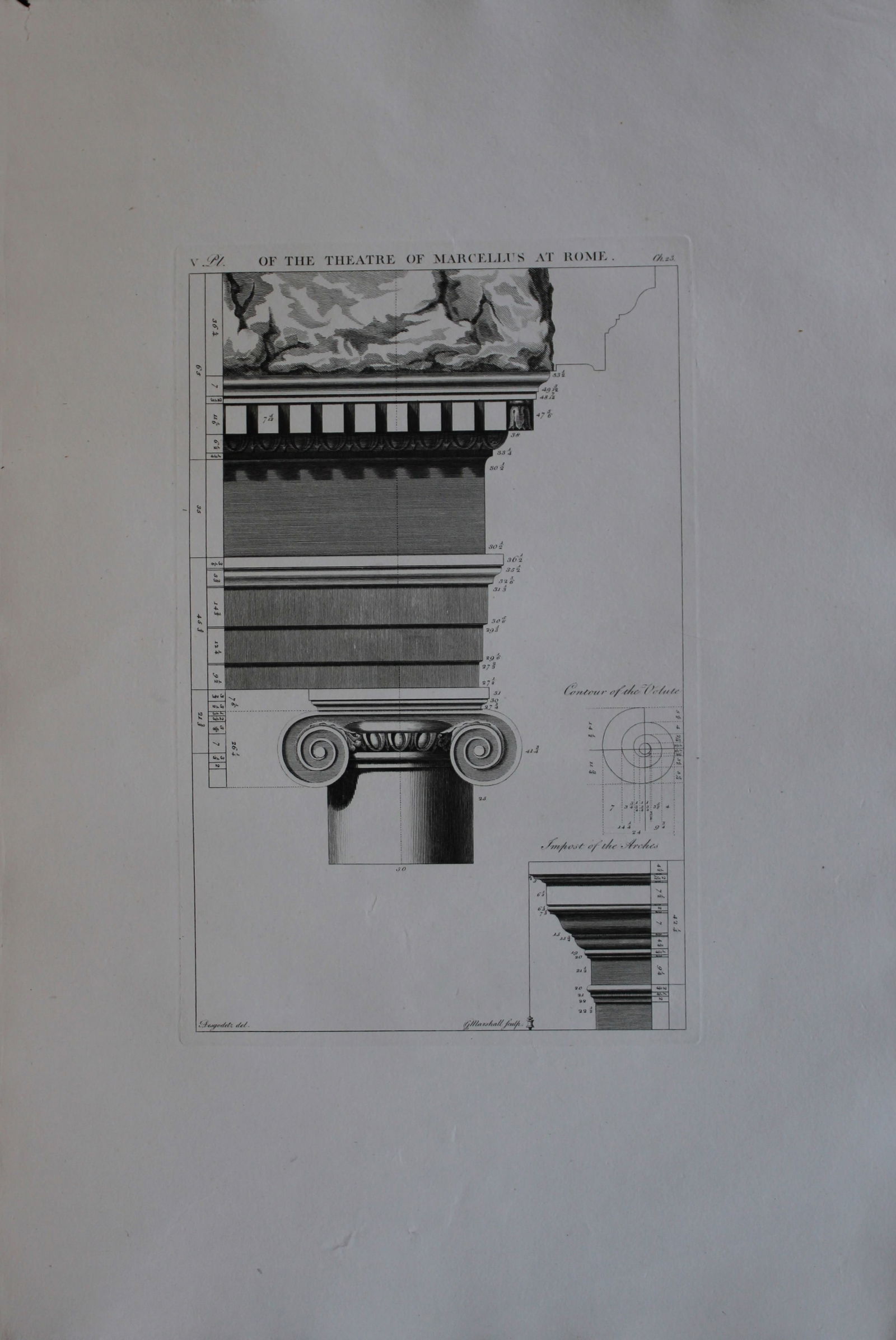 A Desgodetz - 5 engravings of the Theatre of Marcellus at Rome 1771 (1 of 10)