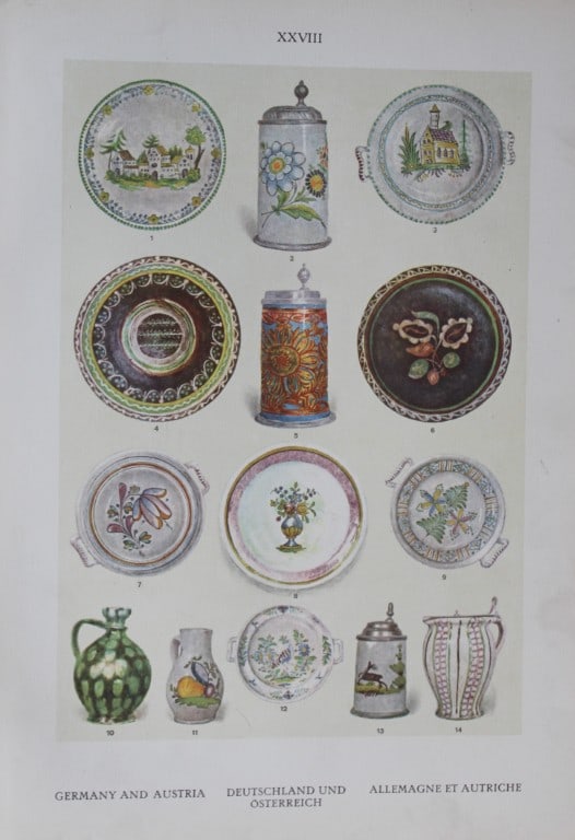 Helmuth Bossert - 4 Germanic Folk Art plates 1924 (1 of 4)