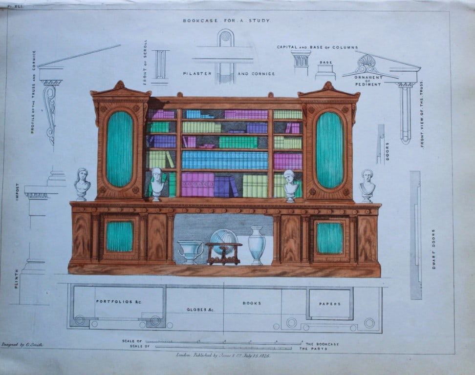 George Smith - The Cabinet Maker & Upholsterer's Guide engraving  1828 (1 of 1)