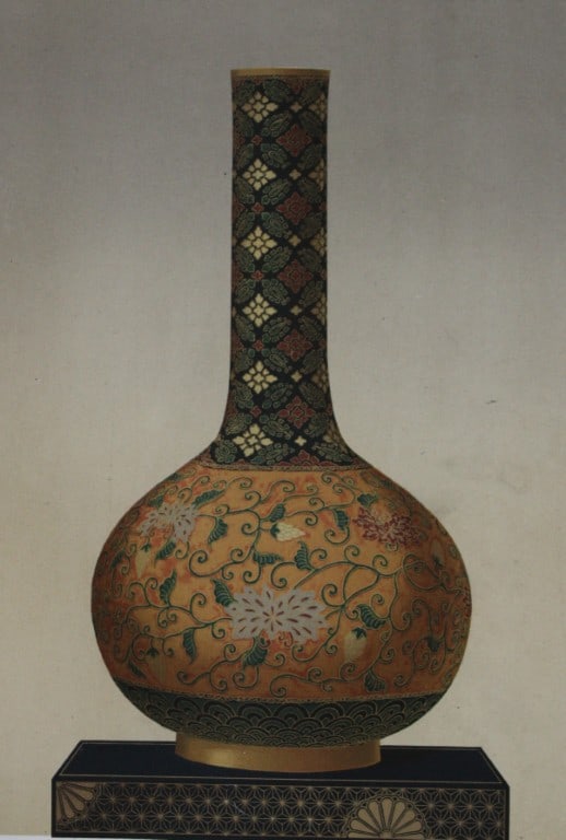 George A Audsley - The Ornamental Arts of Japan 1882: This beautiful chromolithographic print is from The Ornamental Arts of Japan by George Ashdown Audsley. 1st edition, published by Sampson Low, Marston, Searle, & Rivington, London 1882-4, This grand w