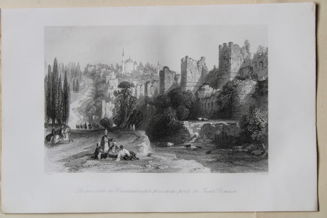 T Allom - Constantinople engraved by JC Bentley 1855: This engraving is from Histoire de l'Empire Ottoman depuis anciens jusqu?a nos jours (History of the Ottoman Empire from ancient times to the present day) by Theophile Lavallee. Published by Garnier F