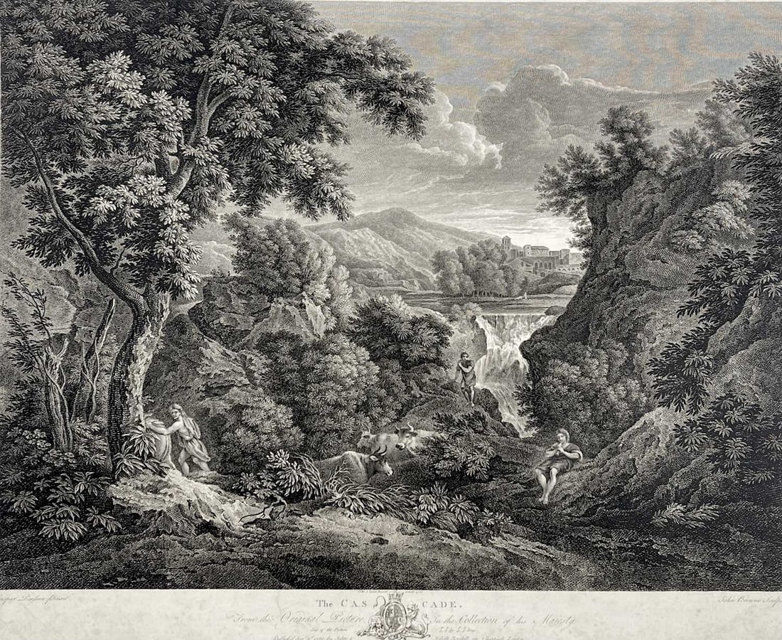 John Browne - Rare engraving entitled The Cascade 1786 (1 of 5)