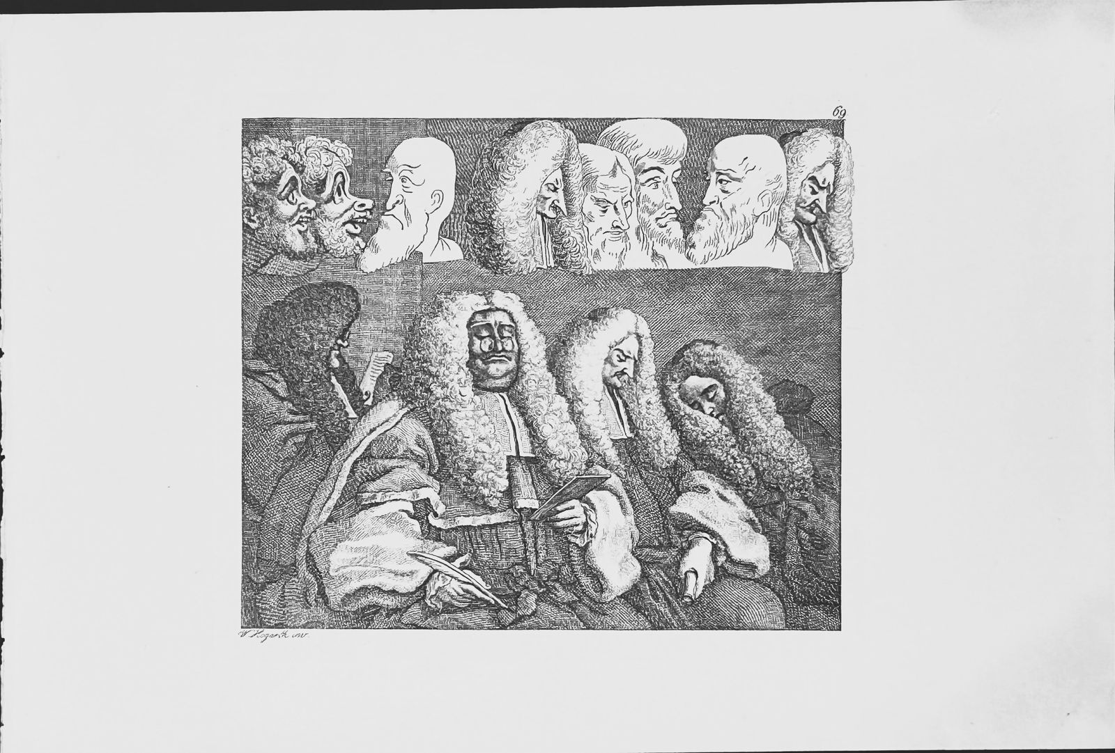 W Hogarth - Company of Undertakers & The Bench by Riepenhausen 1820: This set of engravings was made by Ernst Ludwig Riepenhausen after William Hogarth. Published in Weimar 1820.Ernst Ludwig Riepenhausen (1765-1840) was well respected for his engravings after Hogarth,