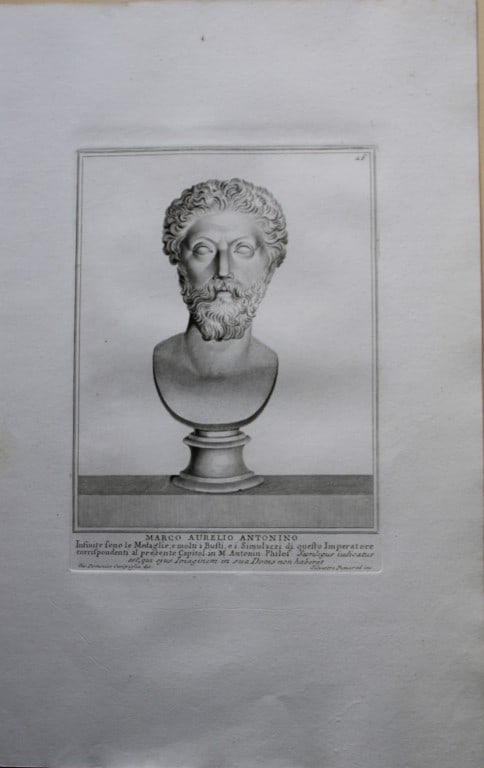 Giovanni Campiglia- Bust of Marcus Aurelius by Silvestro Pomared 1741 (1 of 1)