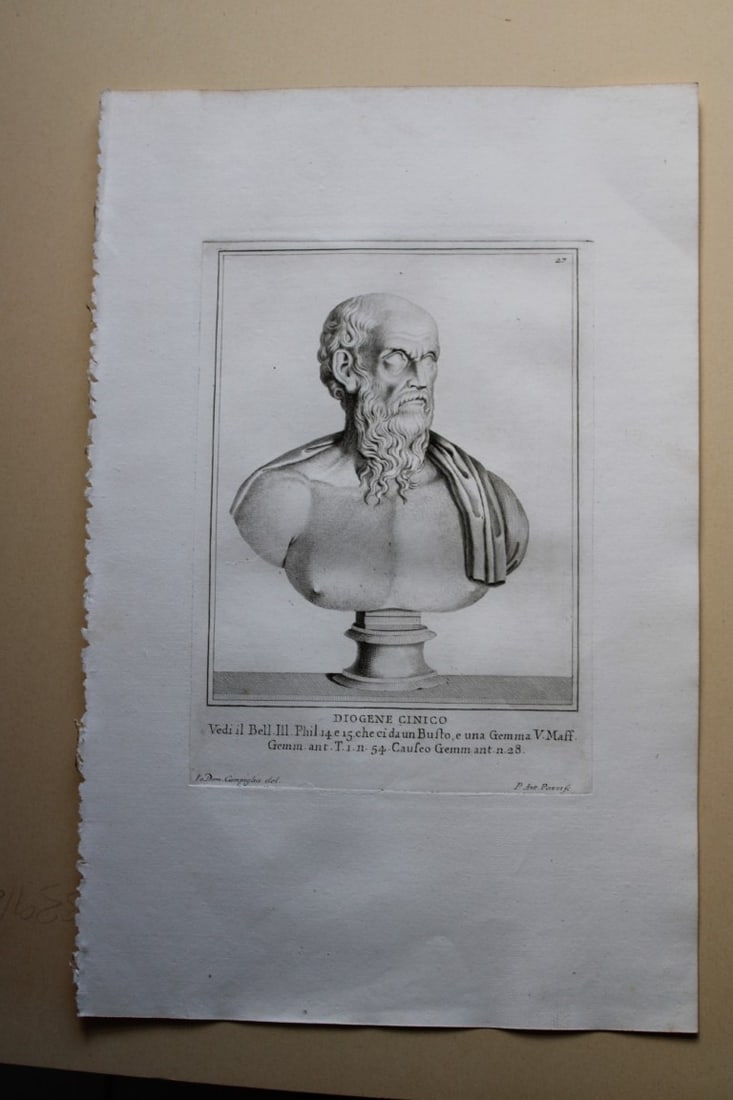 Giovanni Campiglia- Bust of Diogenes by PA Pazzi 1741 (1 of 1)