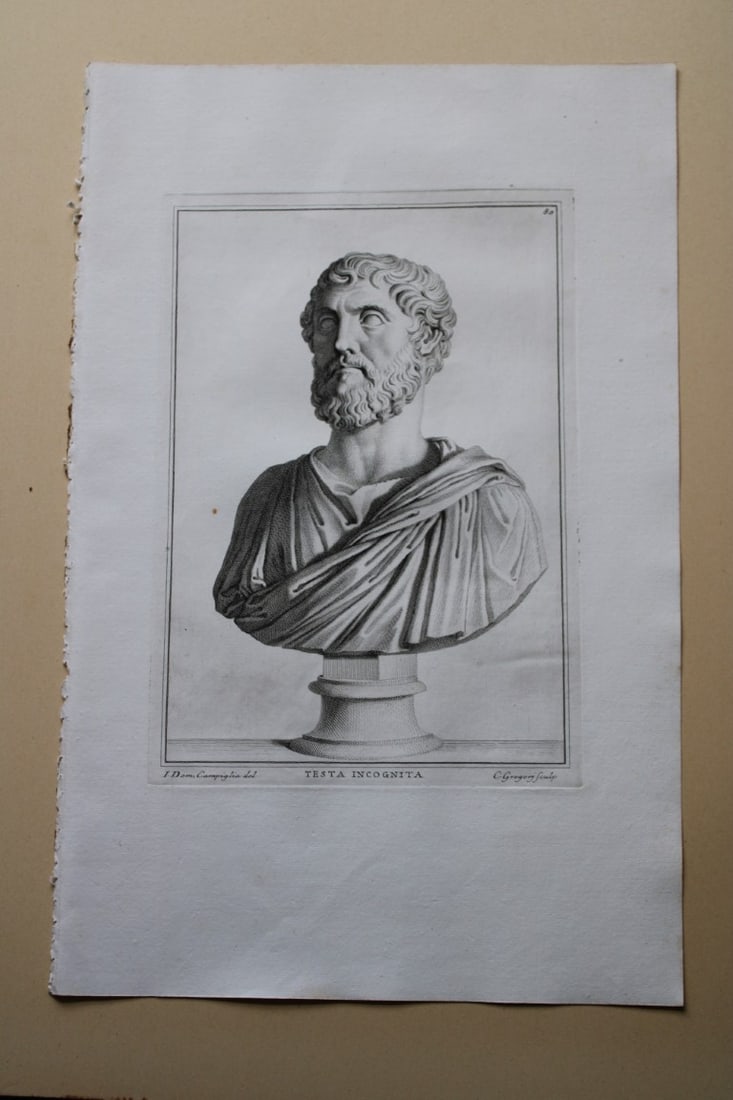 Giovanni Campiglia- Bust of Unknown 4 by Nicola Billy 1741 (1 of 2)