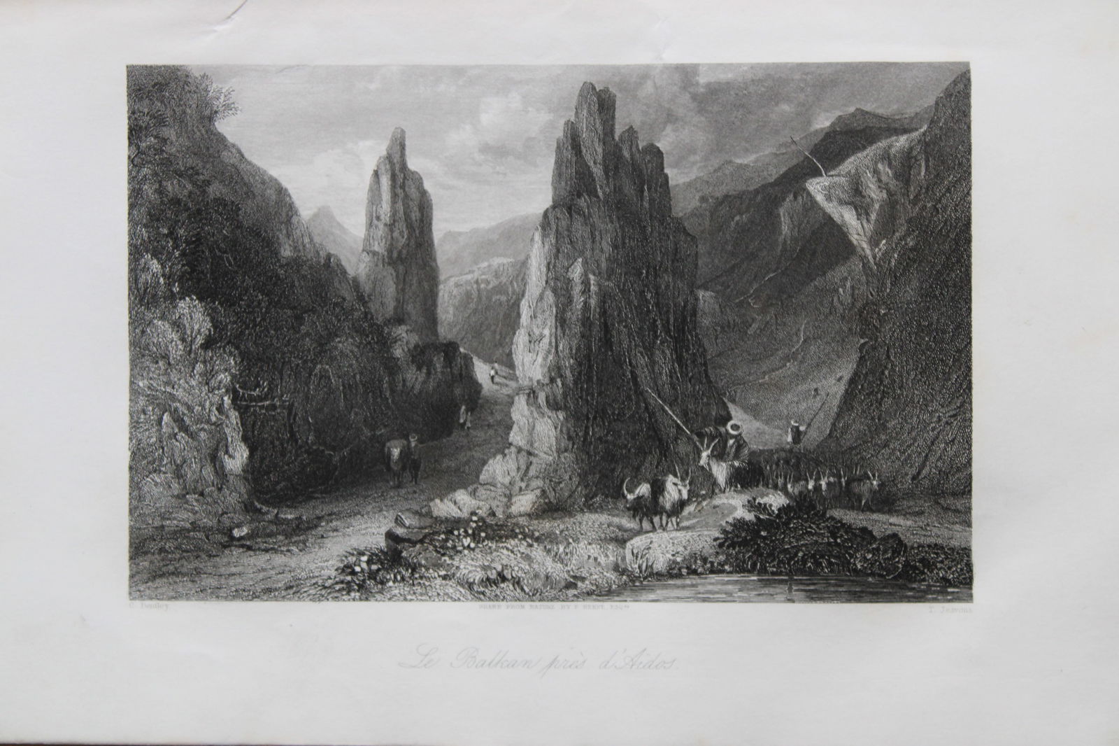 Thomas Allom - The Balkans, Ottoman Empire engraving 1855.: This engraving is from Histoire de l'Empire Ottoman depuis anciens jusqu’a nos jours (History of the Ottoman Empire from ancient times to the present day) by Theophile Lavallee. Published Thomas All