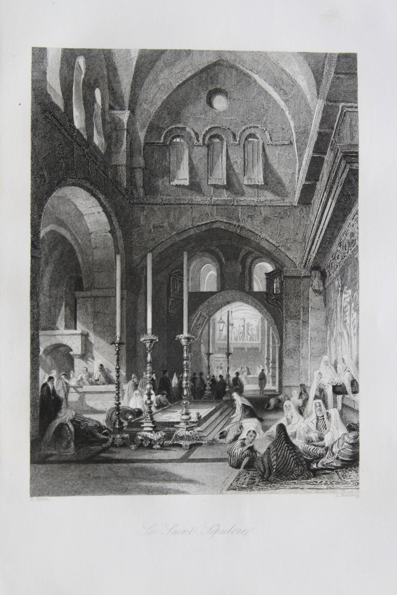 Thomas Allom - Saint Sepulcre, Ottoman Empire engraving 1855.: This engraving is from Histoire de l'Empire Ottoman depuis anciens jusqu’a nos jours (History of the Ottoman Empire from ancient times to the present day) by Theophile Lavallee. Published Thomas All