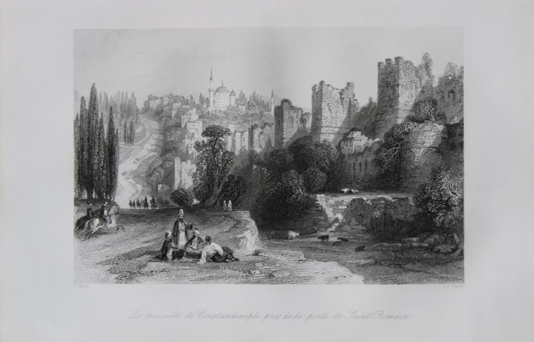Thomas Allom - Constantinople, Ottoman Empire engraving 1855 (1 of 1)