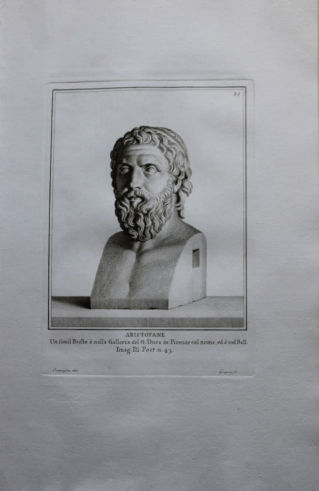 Giovanni Campiglia- Bust of Aristofanes by Carlo Gregori 1741 (1 of 1)