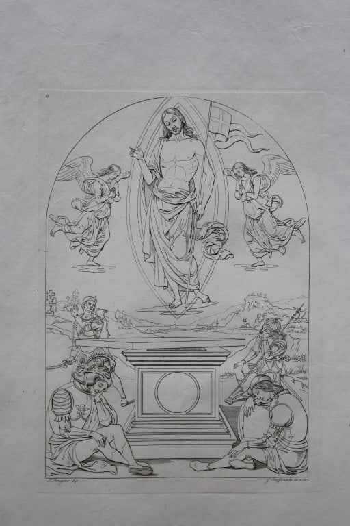 Giuseppe Craffonara - 2 engravings of papal paintings 1820 (1 of 2)