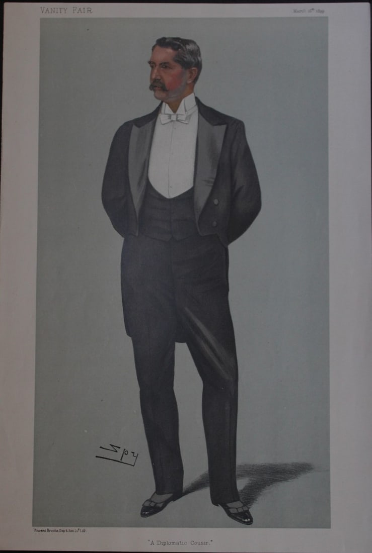 Henry White - A Diplomatic Cousin by Spy , from Vanity Fair 1899 (1 of 2)