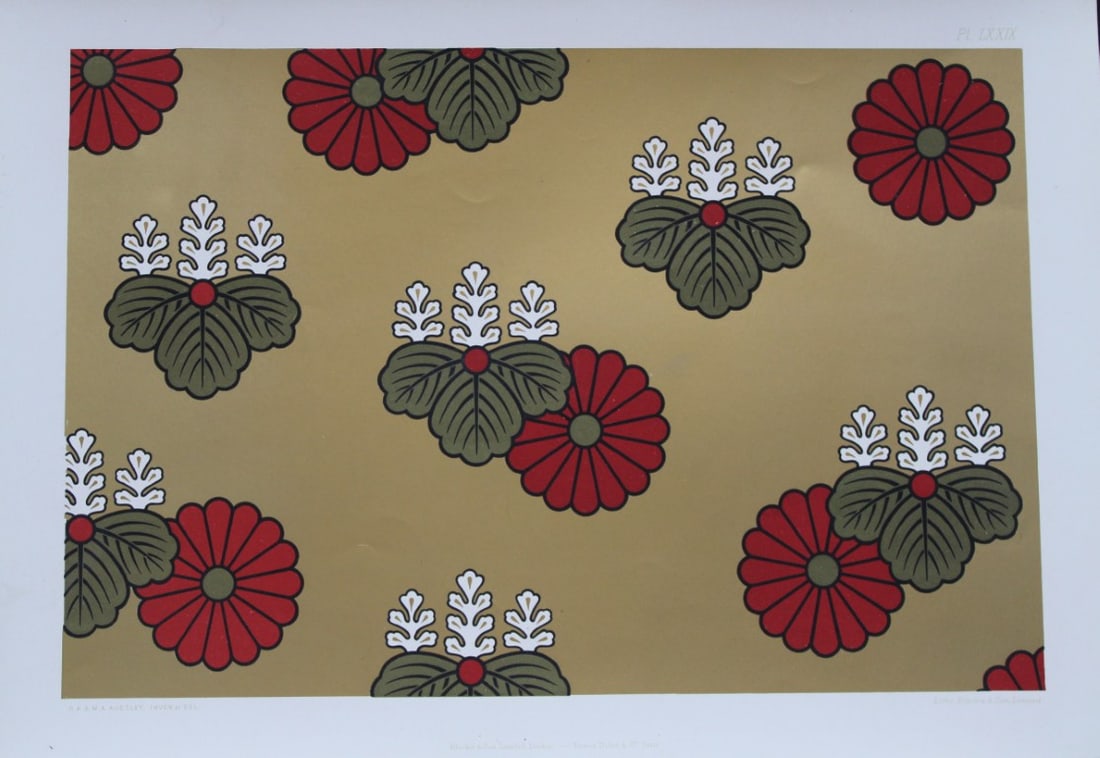 George A Audsley -  2 chromolithographs from The Practical Decorator 1892 (1 of 2)