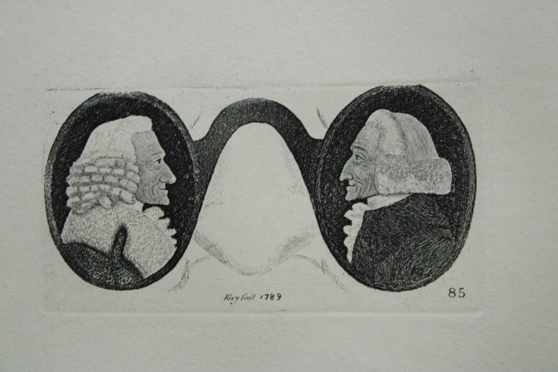 John Kay - 2 etchings of Scottish characters 1877: These engravings are from A Series of Original Portraits and Caricature Etchings by John Kay. Published by Adam and Charles Black, Edinburgh, 1877. Kay was a caricaturist, engraver and miniature paint