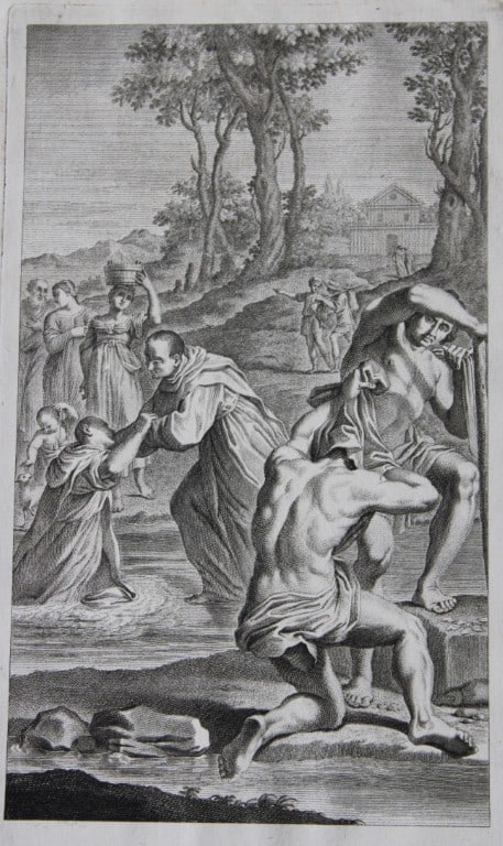 Lodovico Carracci - rare engraving of Cloisters in Bologne monastery 1776 (1 of 2)