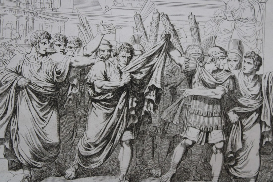 B Pinelli - Folio etching of imprionment of Serjanus from Istoria Romano 1821 (1 of 2)