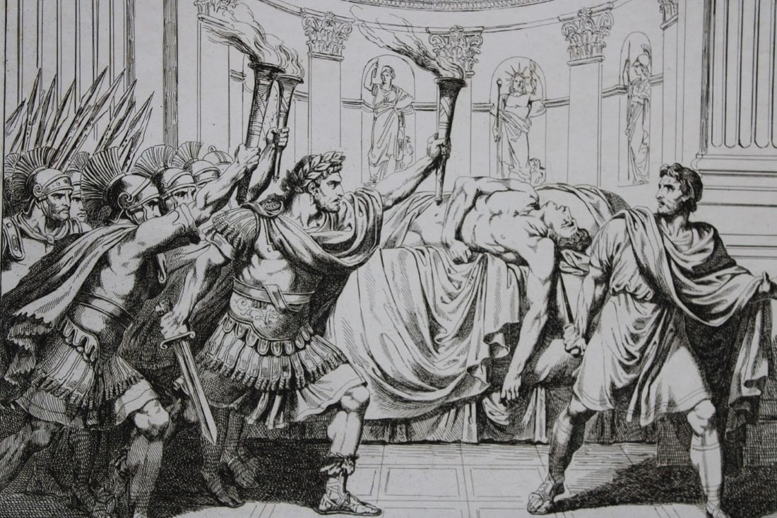 B Pinelli - Folio etching of Maximian and Constantine from Istoria Romano 1821 (1 of 2)