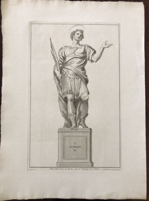 Guiseppe Cades - Etching of San Romano by Pietro Bombelli 1795 (1 of 5)
