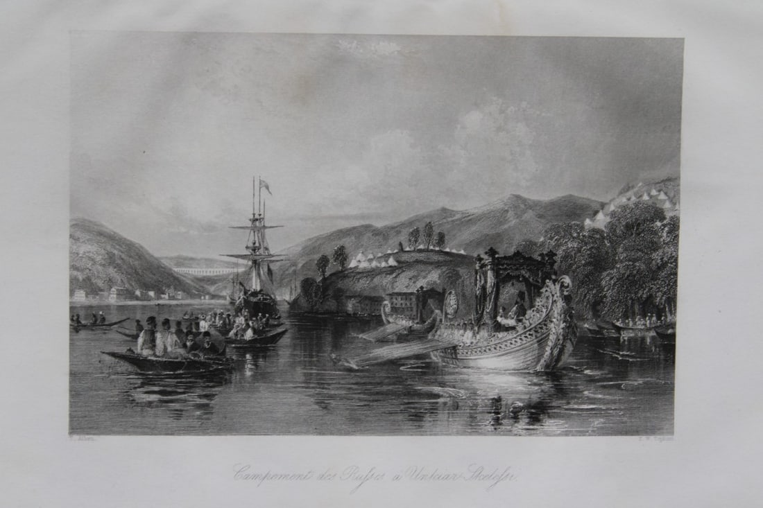 Thomas Allom - Unkiar-Skelessi, Ottoman Empire engraving 1855 (1 of 1)