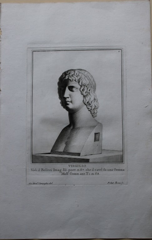 Giovanni Campiglia- Bust of Virgil by PA Pazzi 1741 (1 of 1)