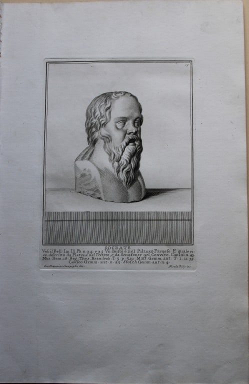 Giovanni Campiglia- Bust of Socrates by Nicola Billy 1741 (1 of 1)