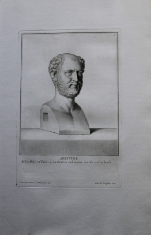 Giovanni Campiglia- Bust of Aristides by PA Pazzi 1741 (1 of 1)