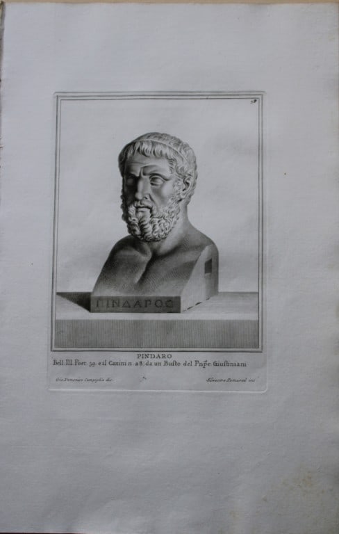 Giovanni Campiglia- Bust of Pindar by Silvestro Pomared 1741 (1 of 1)