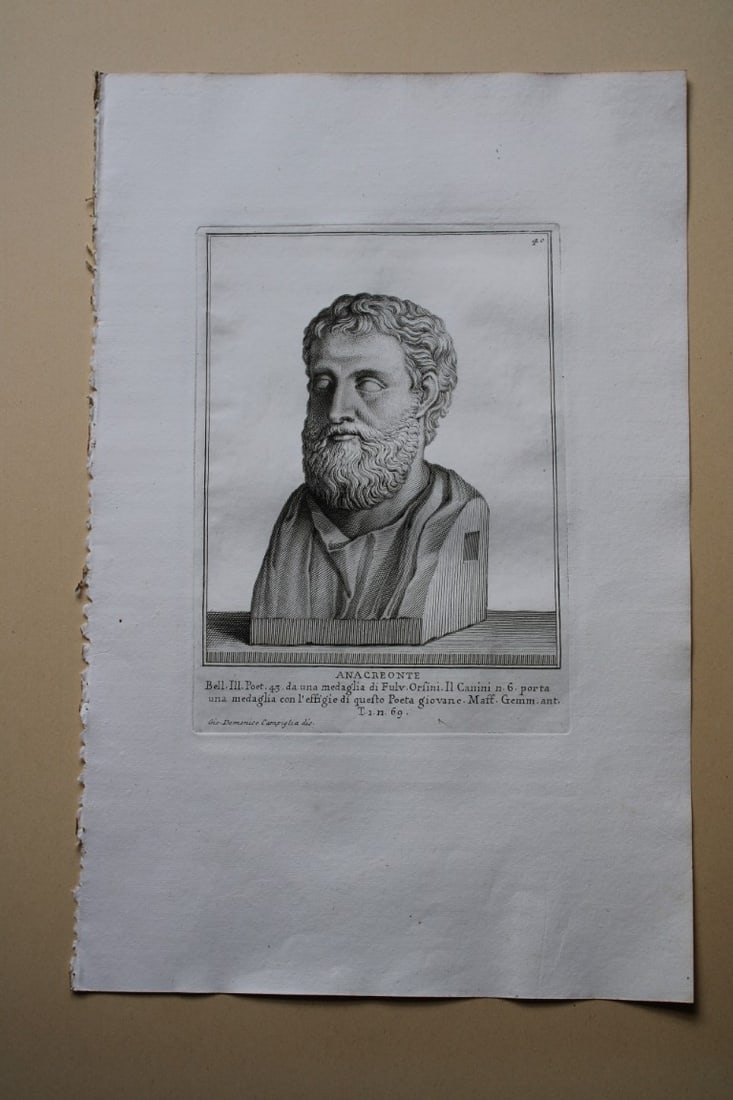 Giovanni Campiglia- Bust of Anacreonte by Carlo Gregori 1741 (1 of 2)