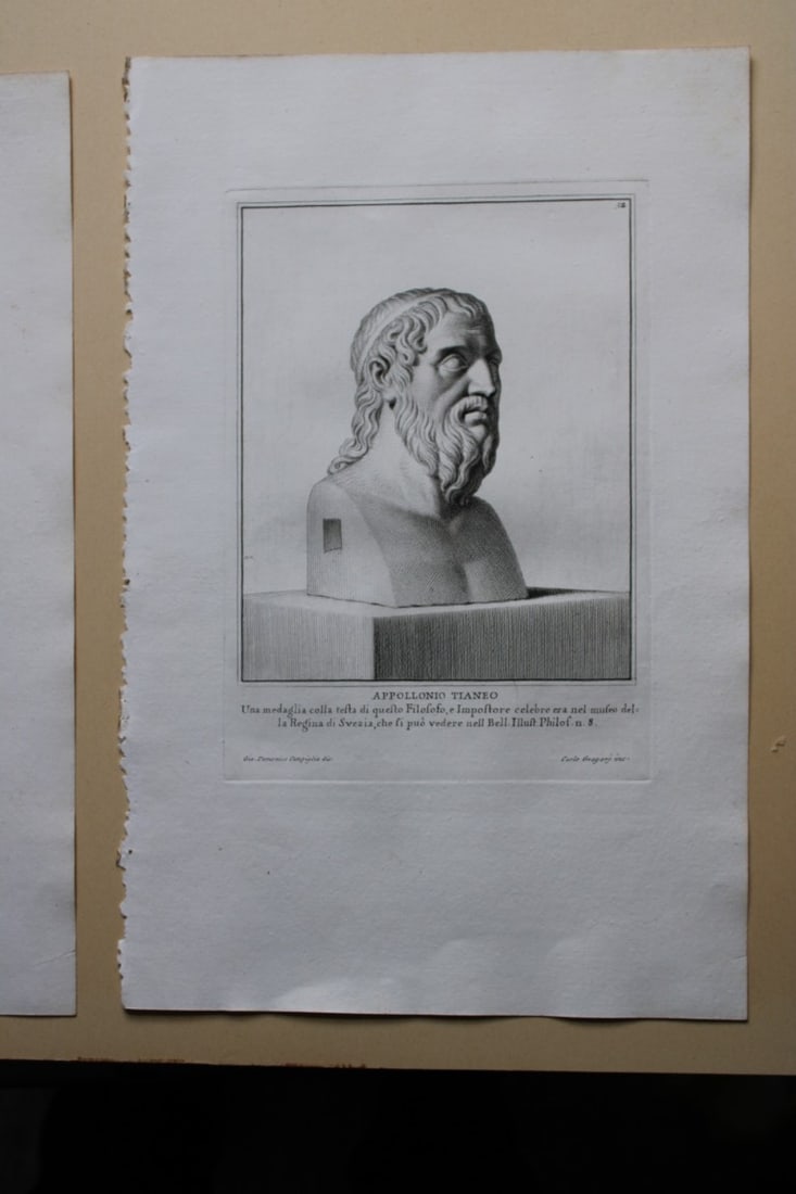 Giovanni Campiglia- Bust of Appollonio Tianeo by Carlo Gregori 1741 (1 of 2)