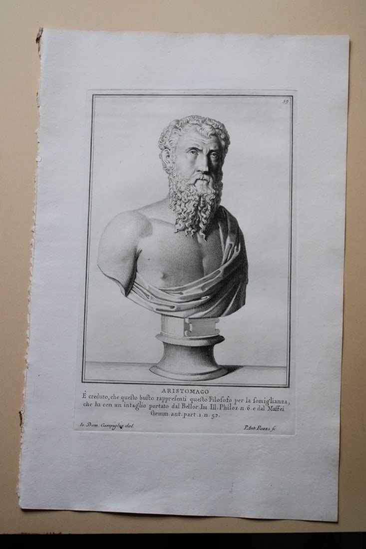 Giovanni Campiglia- Bust of Aristomaco by PA Pazzi 1741 (1 of 1)