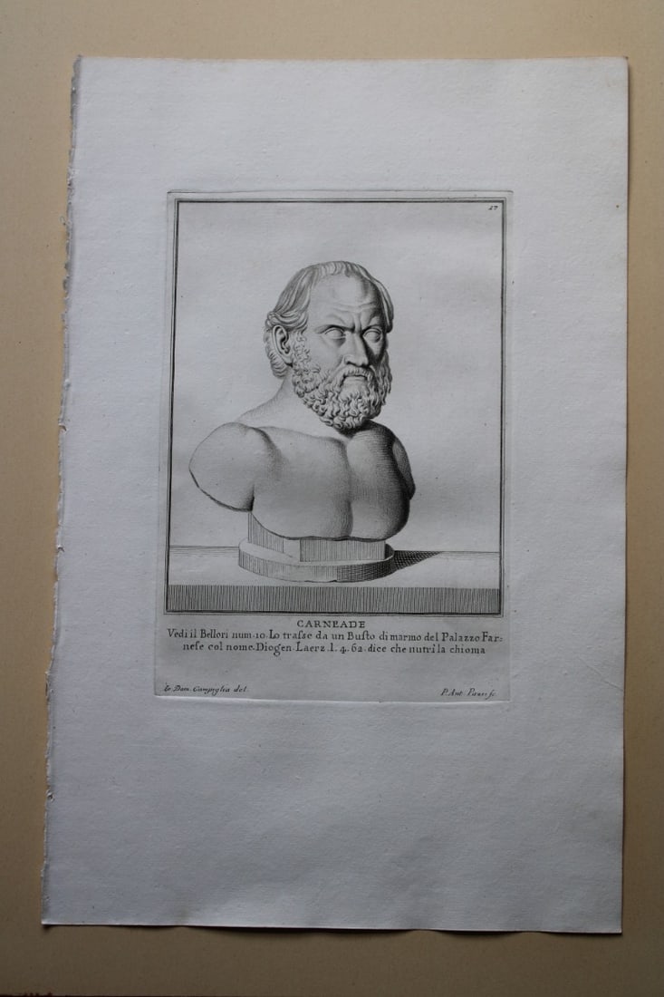 Giovanni Campiglia- Bust of Carneade by PA Pazzi 1741 (1 of 1)