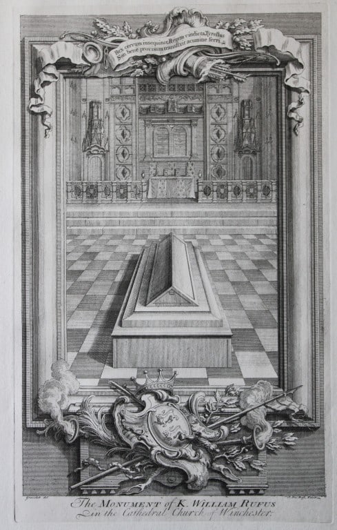 Monument of King William Rufus by Gravelot 1736 (1 of 1)