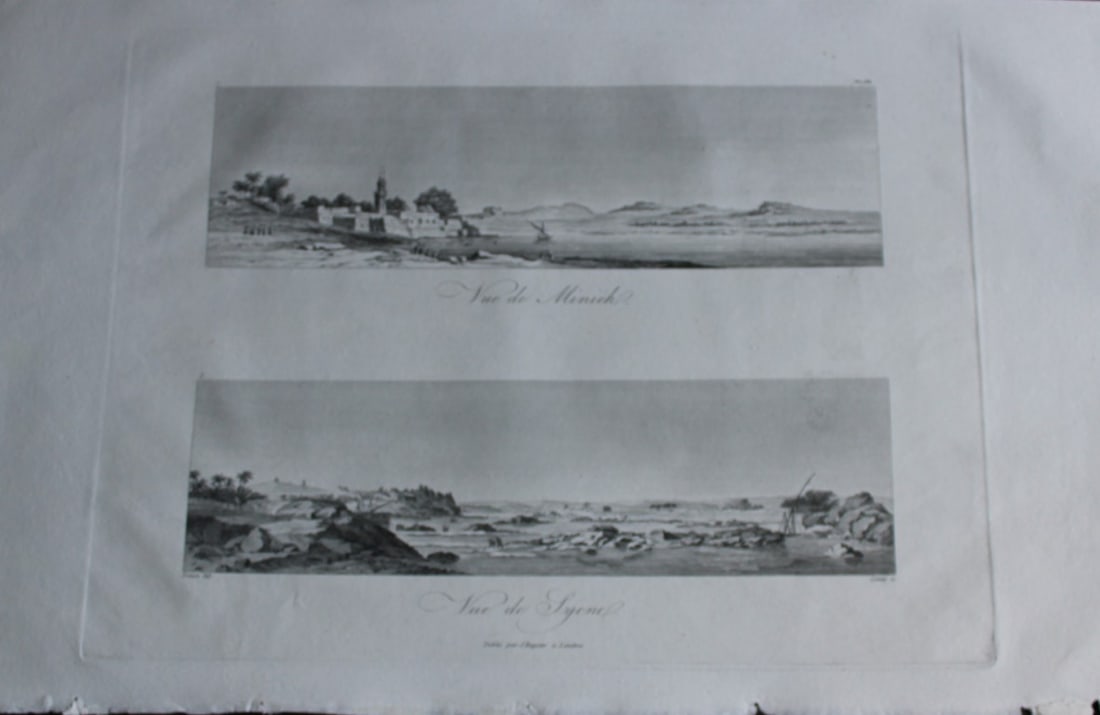 Vue de Minieh et Vue de Syeneby Vivant Denon 1807: This is plate 102 from the Voyage dans la Basse et la Haute-Egypte pendant les campagnes du General Bonaparte by Dominique Vivant Denon. Published by Samuel Bagster, London 1807.The first member of th