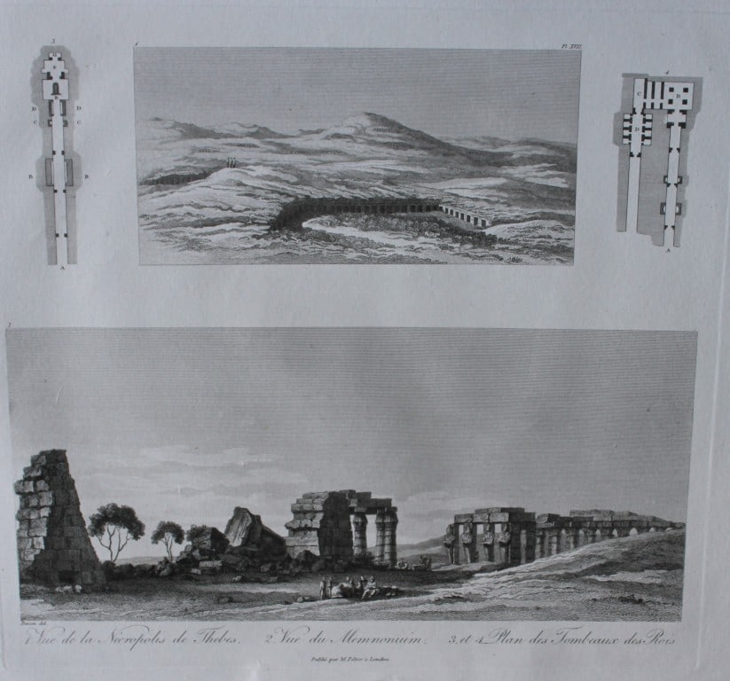 Vues de Thebes, Memnon etc by Vivant Denon 1807 (1 of 2)