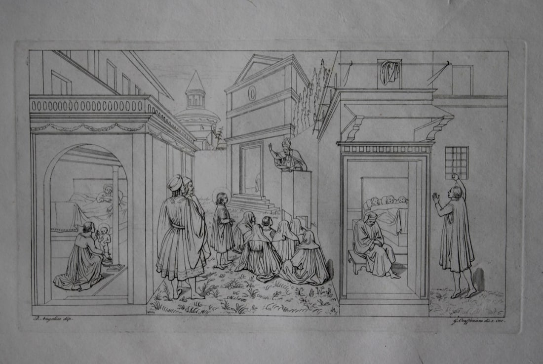 Giuseppe Craffonara - 2 engravings of papal paintings 1820 (1 of 2)