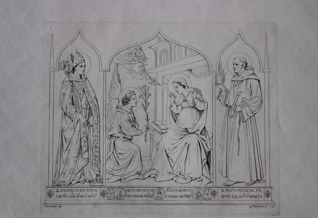 Giuseppe Craffonara - 2 engravings of papal paintings 1820 (1 of 2)