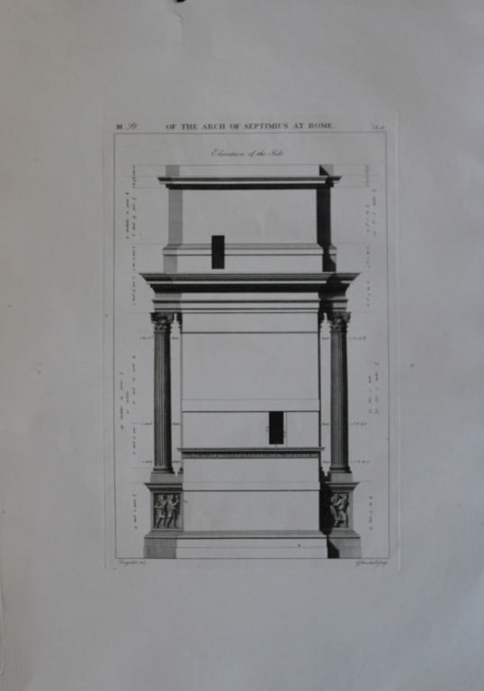 A Desgodetz - 3 engravings of the Arch of Septimus Severus at Rome 1771 (1 of 6)