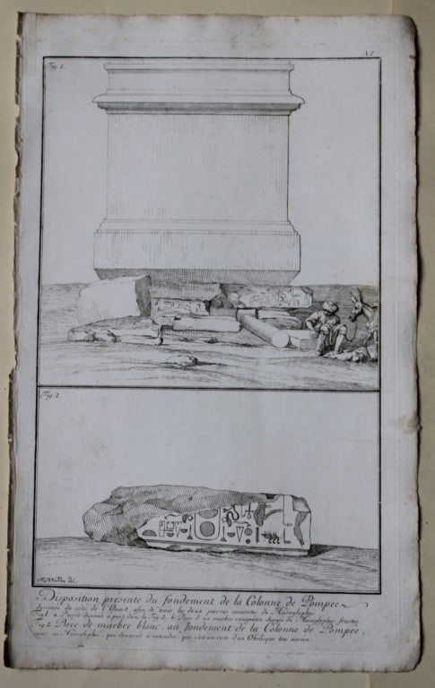 Column of Pompeii by Capt. FL Norden 1792 (1 of 2)
