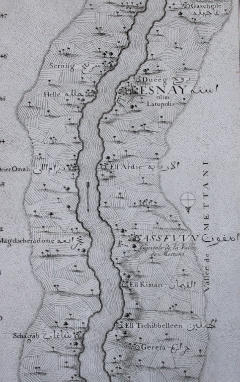 4 engravings of the course of the Nile by Norden 1792: These copperplate engraving are from The Antiquities, Natural History, Ruins and Other Curiosities of Egypt, Nubia and Thebes by Frederic Lewis (or Ludvig) Norden. Printed for Edward Jeffreys, London